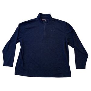 Chick-Fil-A Heather Blue Black 1/4 Zip Pullover Embroidered Employee Jacket XL